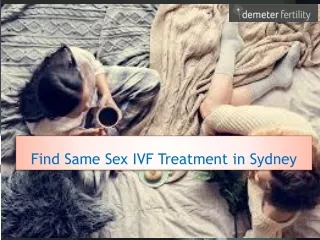 Find Same Sex IVF Treatment in Sydney