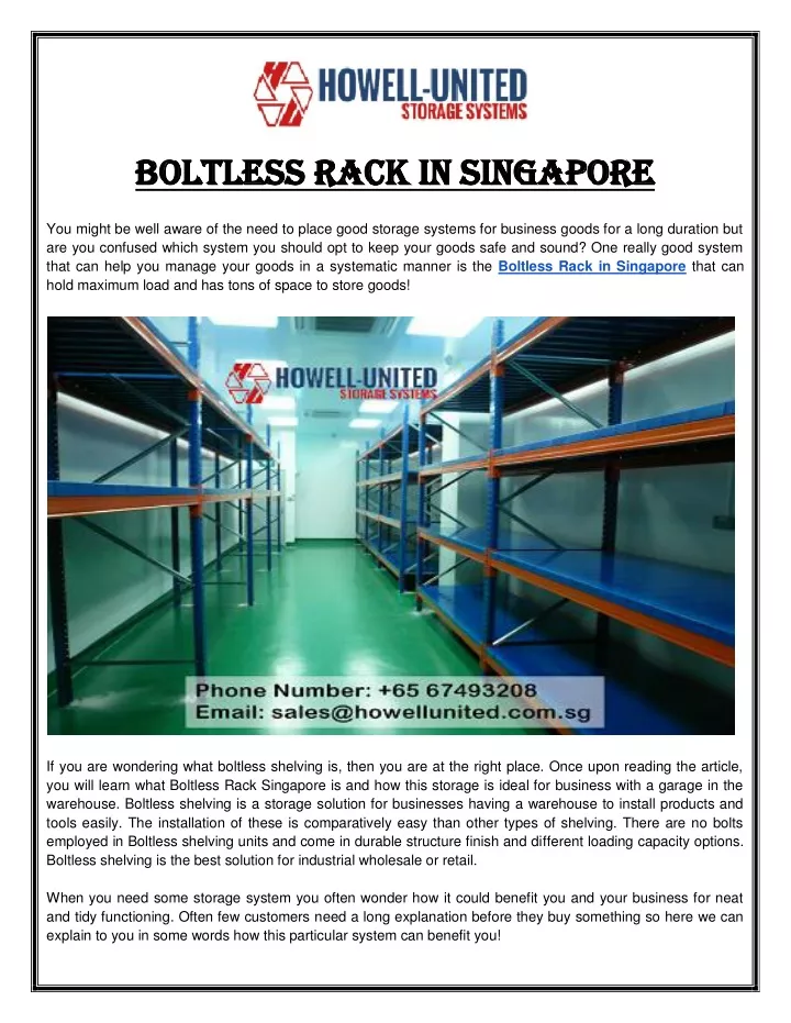 boltless rack in singapore boltless rack