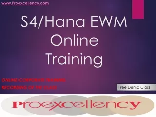 Online Classes For S4/HANA EWM By Proexcellency