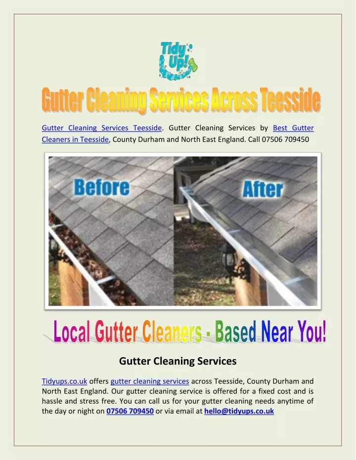 gutter cleaning services teesside gutter cleaning