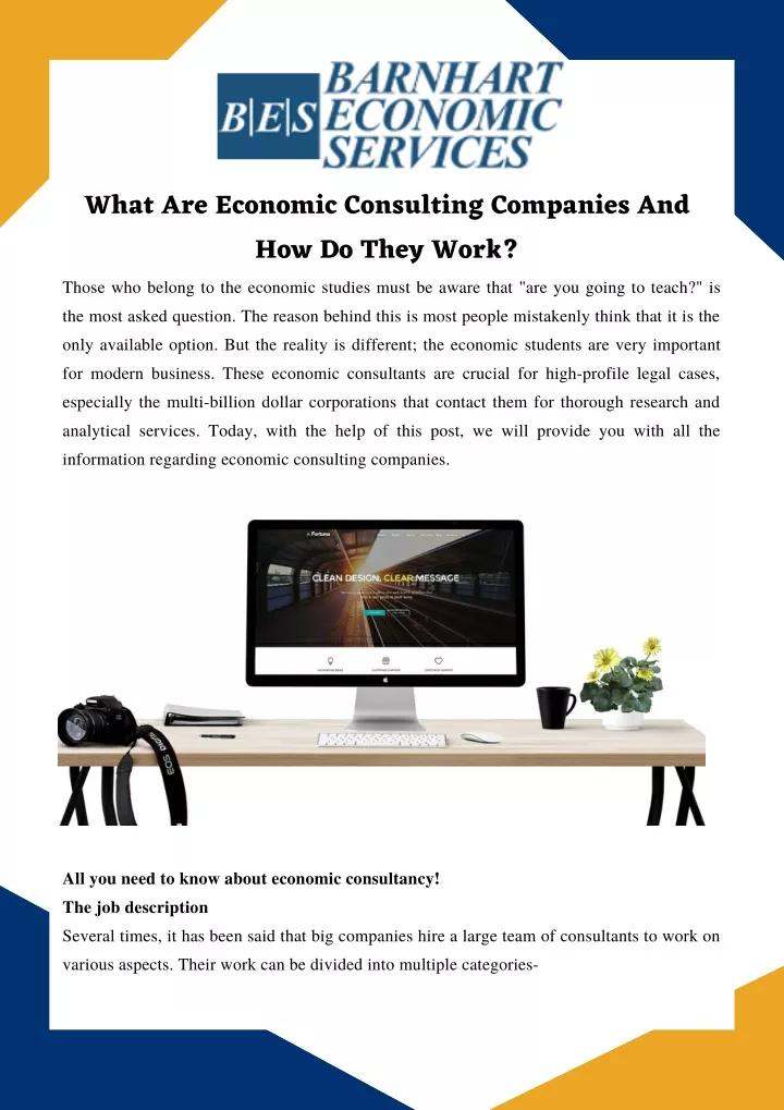 what are economic consulting companies