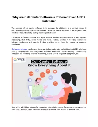 why are call center software s preferred over