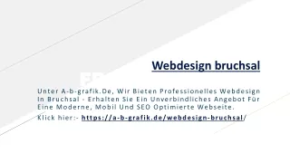 Webdesign bruchsal - A-b-grafik.de