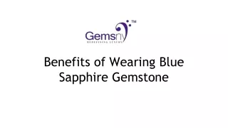 Benefits of Wearing Blue Sapphire Gemstone