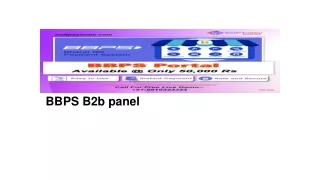 bbps b 2b panel