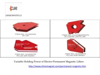 variable holding power of electro permanent