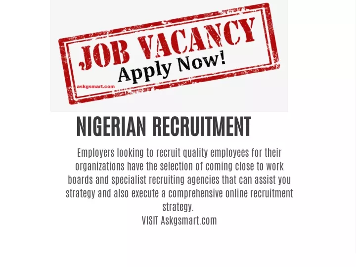 nigerian recruitment employers looking to recruit