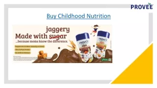 Buy Childhood Nutrition