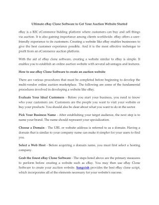 ultimate ebay clone software to get your auction