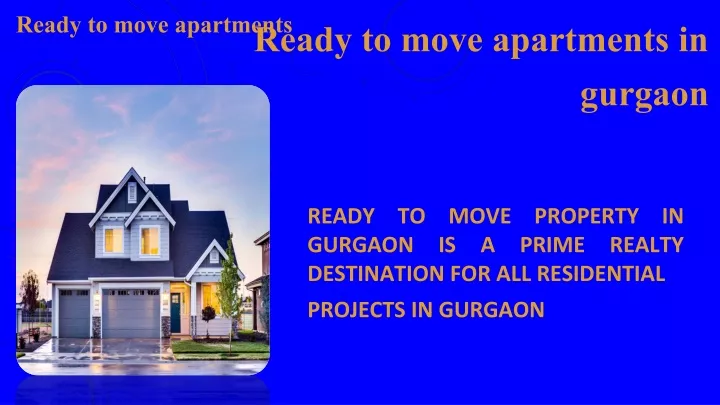 ready to move apartments in gurgaon