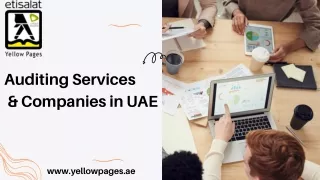 List of Auditing Services & Companies in UAE | Auditing Firms