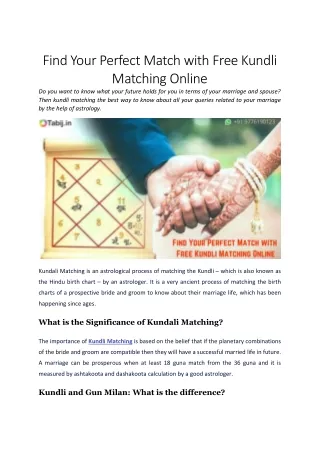 Find Your Perfect Match with Free Kundli Matching Online-converted