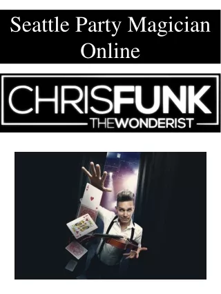 seattle party magician online