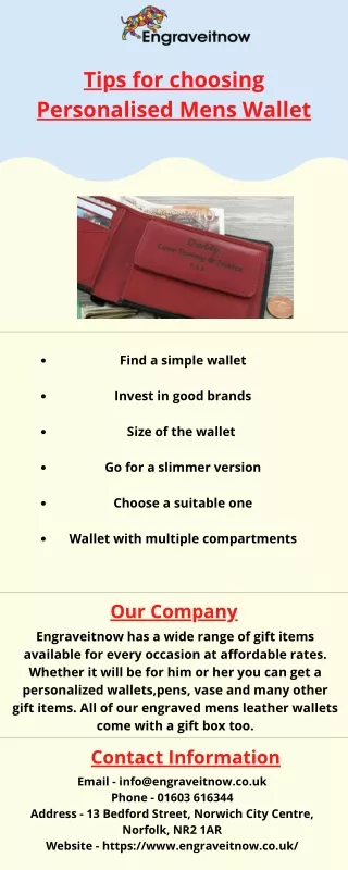 tips for choosing personalised mens wallet
