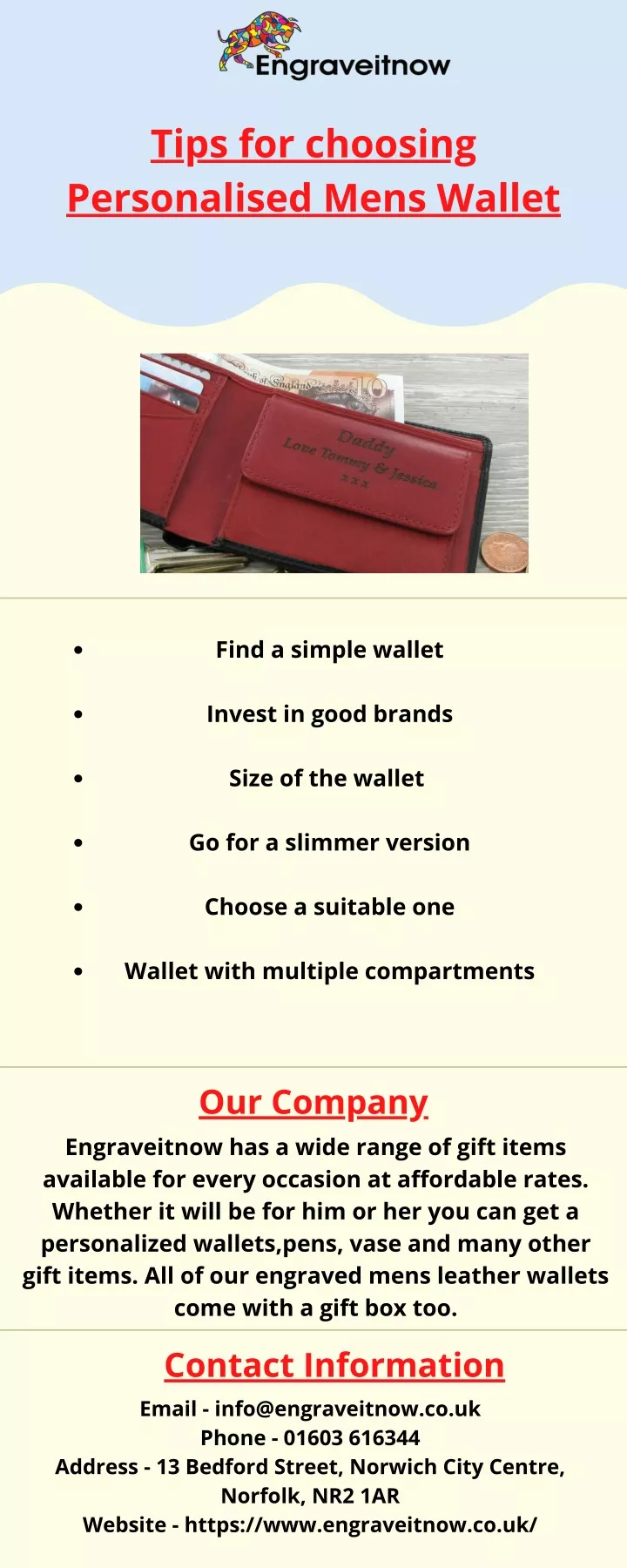 tips for choosing personalised mens wallet