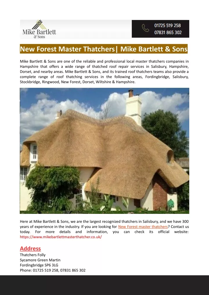 new forest master thatchers mike bartlett sons