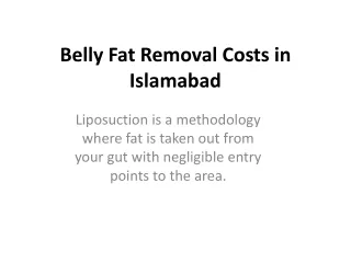 Belly Fat Removal Costs in Islamabad