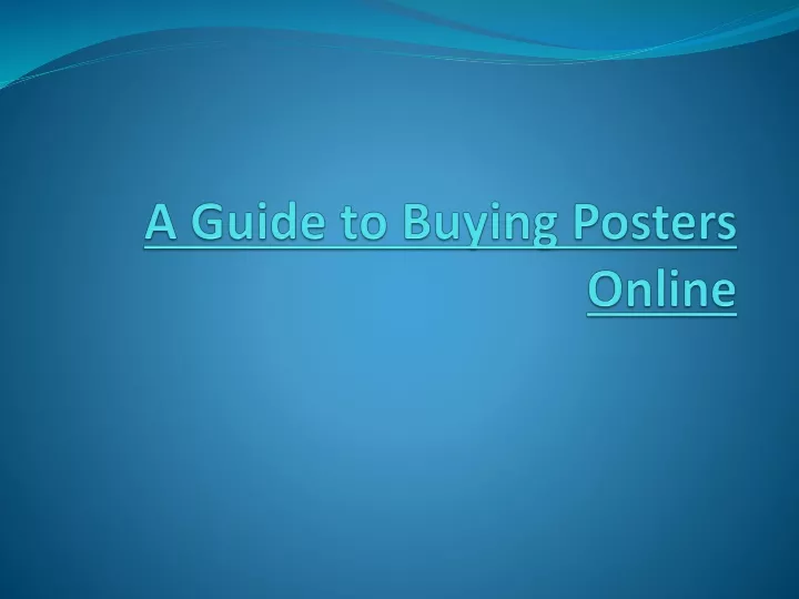 a guide to buying posters online