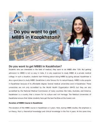 Do you want to get MBBS in Kazakhstan | MBBS Admission in Kazakhstan
