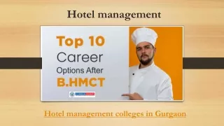 hotel management colleges in gurgaon
