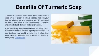 benefits of turmeric soap