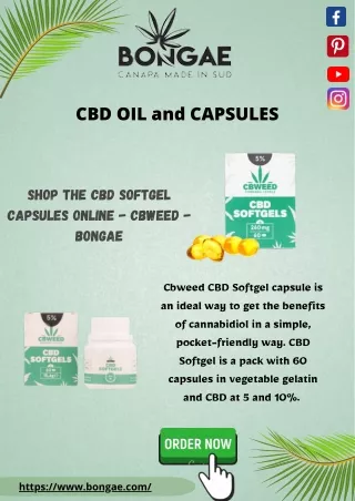 Shop The CBD Softgel Capsules Online - Cbweed - Bongae
