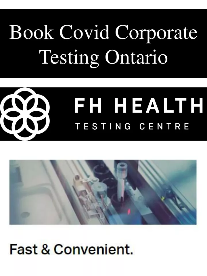 book covid corporate testing ontario