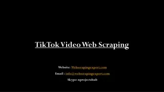 tiktok video web scraping