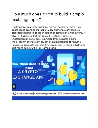 how much does it cost to build a crypto exchange
