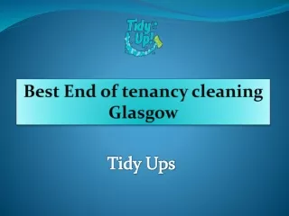 best end of tenancy cleaning glasgow