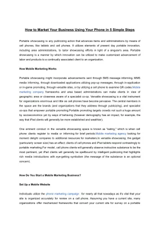 Mobile Marketing (1)