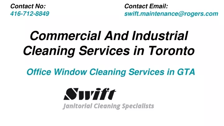 commercial and industrial cleaning services in toronto