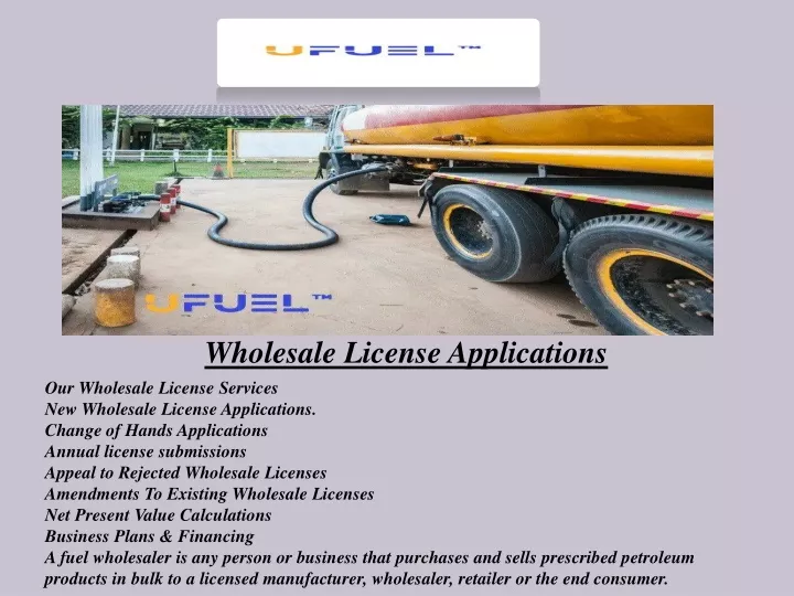 wholesale license applications