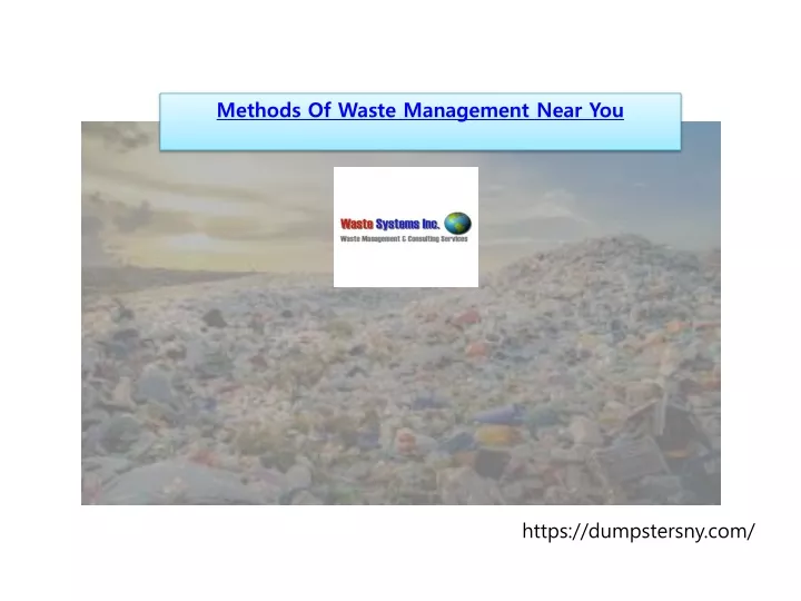 methods of waste management near you