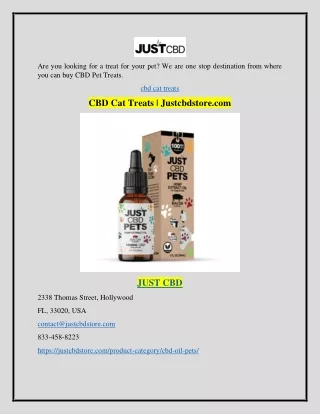 CBD Cat Treats | Justcbdstore.com