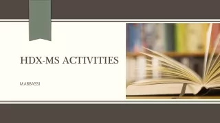 HDX-MS Activities