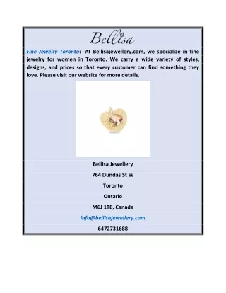 Fine Jewelry Toronto | Bellisajewellery.com