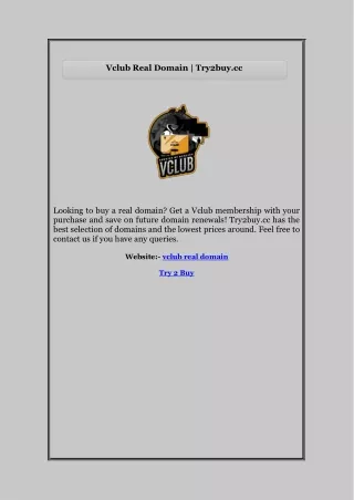 vclub real domain try2buy cc