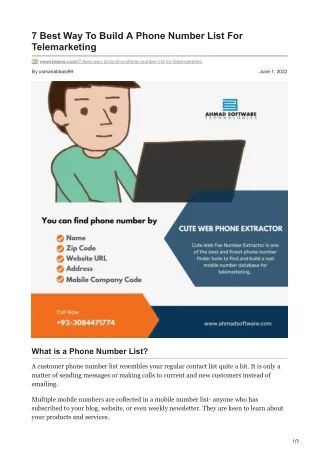 7 best way to build a phone number list
