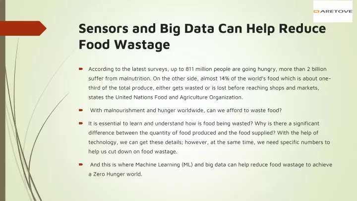 sensors and big data can help reduce food wastage