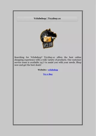 Vclubshop | Try2buy.cc