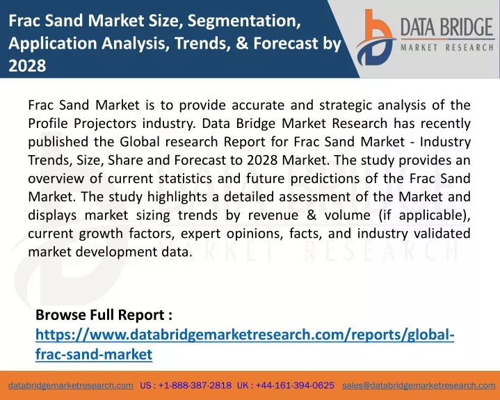 frac sand market size segmentation application