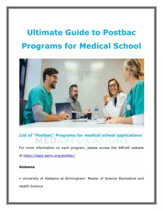Ultimate Guide to Postbac Programs for Medical School