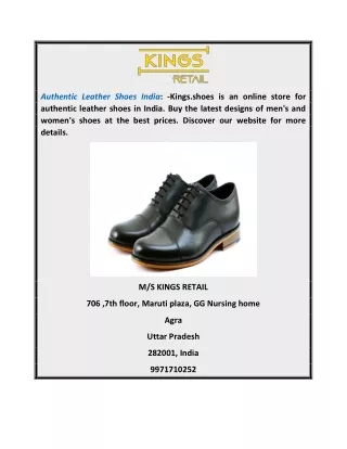 Authentic Leather Shoes India | Kings.shoes