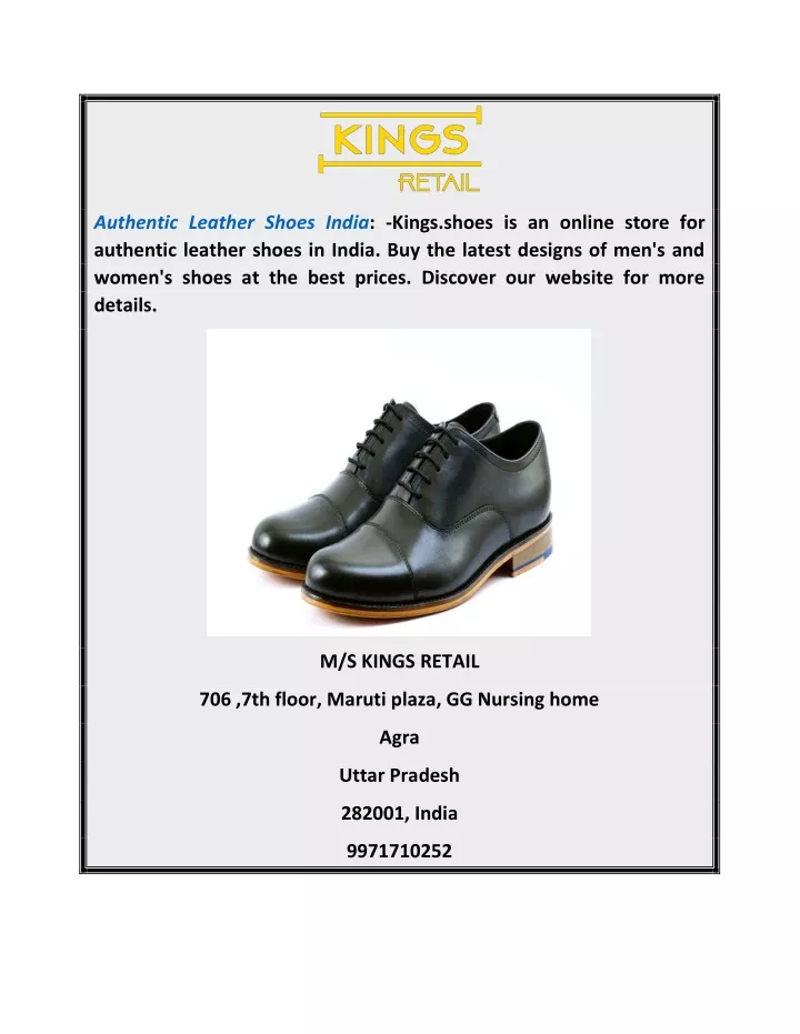 authentic leather shoes india kings shoes