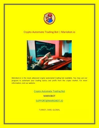 Crypto Automate Trading Bot  Mariobot.io