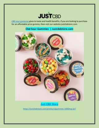 Cbd Sour Gummies  | Justcbdstore.com