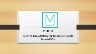 Get Free Consultation For Tax Advice Crypto From MODH