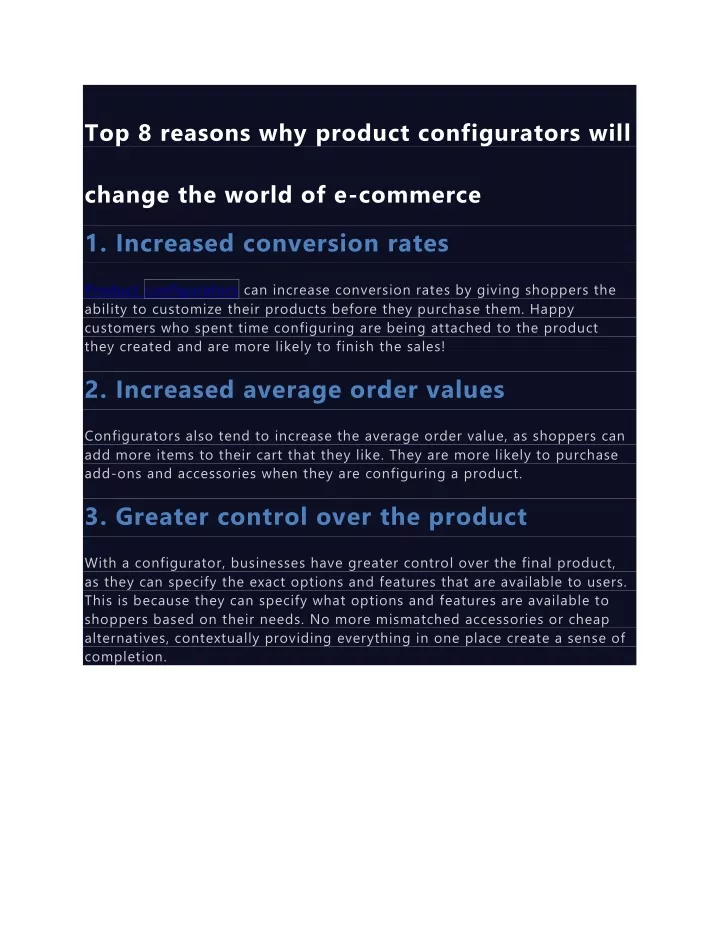top 8 reasons why product configurators will
