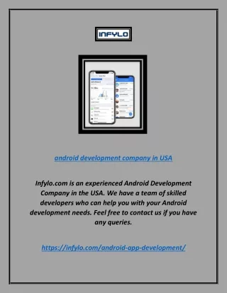 Android Development Company In Usa | Infylo.com